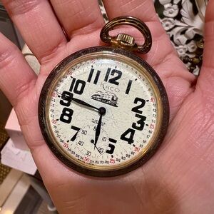 Antique Collectors Train Conductor Pocket Watch